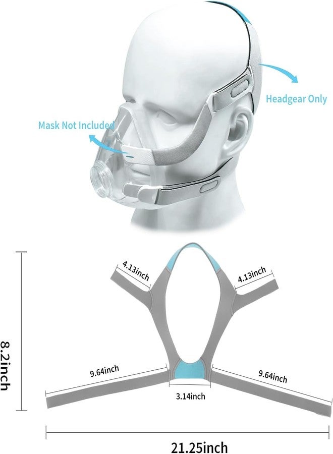 Babyfond غطاء رأس لجهاز AirFit F20/AirTouch F20، حزام رأس بديل ناعم ومريح للجنسين لجهاز CPAP F20 (بدون قناع) - Image 4